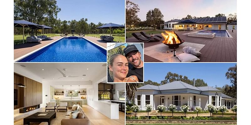 Fitness influencer Steph Claire Smith and husband Josh Miller's lavish country mansion goes on the market for an eye-watering $8million