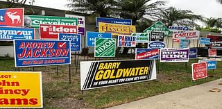 Losing presidential candidates art installation displayed in Orange County