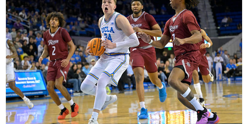 No. 22 UCLA routs Rider 85-50 in season opener behind Bilodeau's 18 points in Bruins debut