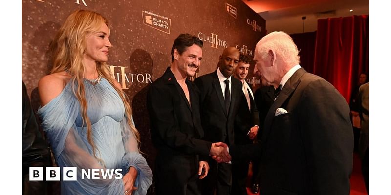 Gladiator II: King joins stars at London premiere