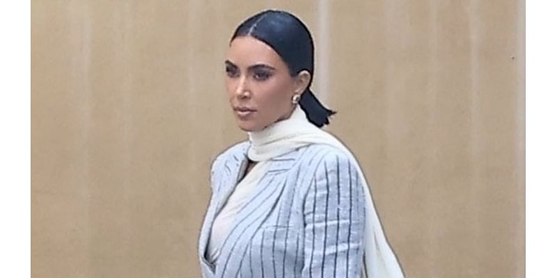 Kim Kardashian embraces on-screen mother Glenn Close as they film All's Fair