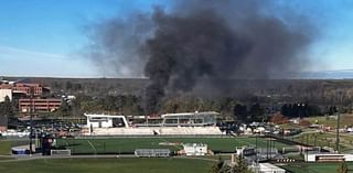 2 injured as Rochester stadium under construction catches fire