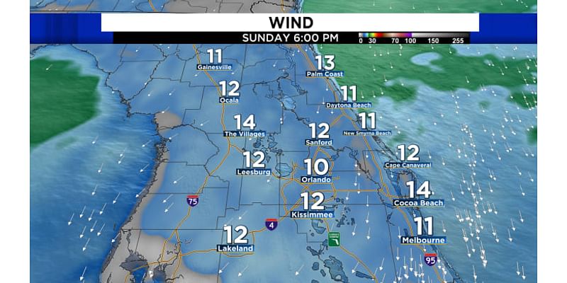 Winds begin to pick across Central Florida