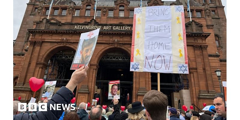 Vigil held in Glasgow ahead of 7 October attacks anniversary