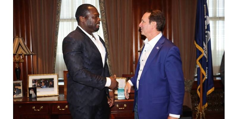 Rapper 50 Cent meets with Louisiana Gov. Jeff Landry