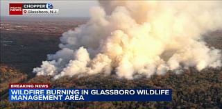 Crews battling wildfire in Glassboro, NJ