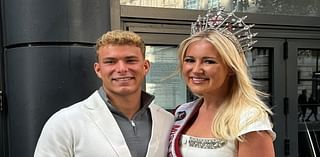 Is this the UK's most beautiful couple? Model lifeguard who became the first-ever plus-size Miss England reveals she's dating Mr England