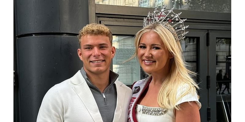 Is this the UK's most beautiful couple? Model lifeguard who became the first-ever plus-size Miss England reveals she's dating Mr England