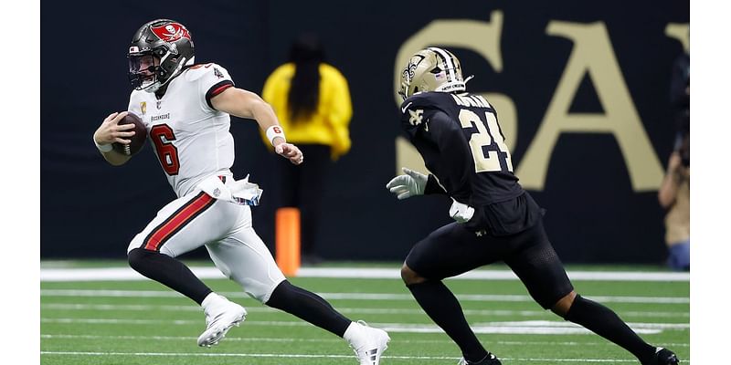 Quarterback Baker Mayfield is helping Bucs with his arm and his feet