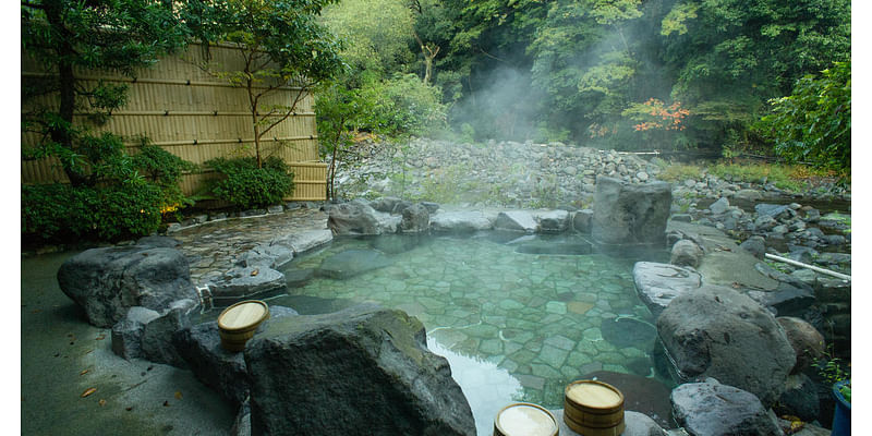 First Japanese "onsen," bath house where many patrons relax naked together in mineral-rich water, opening in U.S.