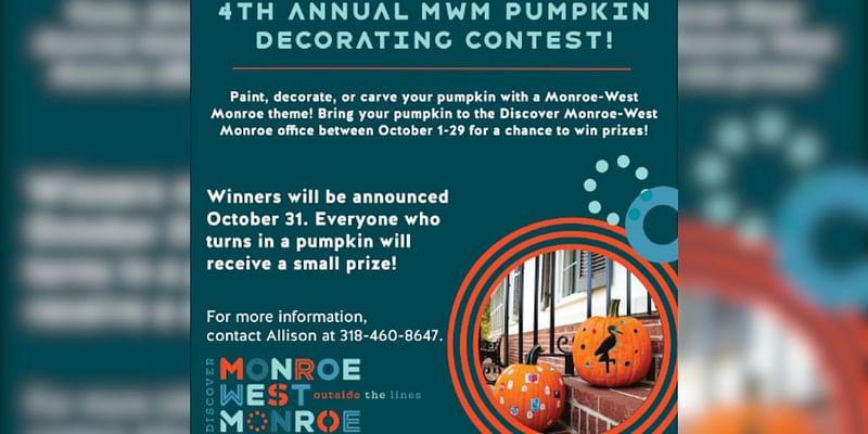 Discover Monroe-West Monroe hosts 4th Annual Pumpkin Decorating Contest