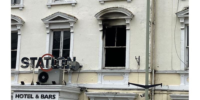 Hotel room gutted by fire overnight