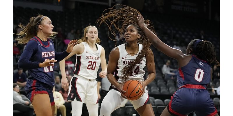 No. 4 Stanford survives tough battle with scrappy Belmont, moves to 5-0 with 74-55 win