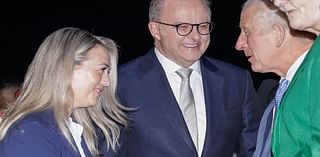 The hidden detail in Jodie Haydon's outfit: Albo's fiancée ditches her dazzling evening attire as she makes a bold fashion statement while greeting Charles and Camilla in Sydney