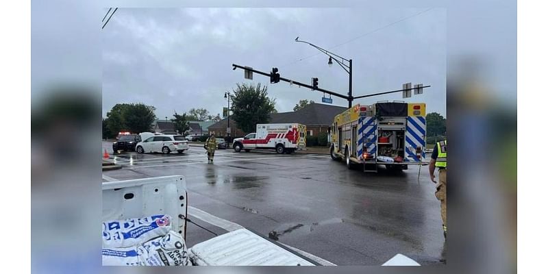 3 hospitalized, crews clean up fluids after crash on busy Vandalia street