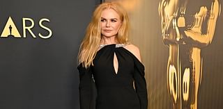 Nicole Kidman goes braless in a revealing gown split to the thigh at the 2024 Governors Ball