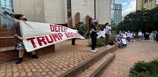 Dozens participate in protest against Trump in downtown Tampa