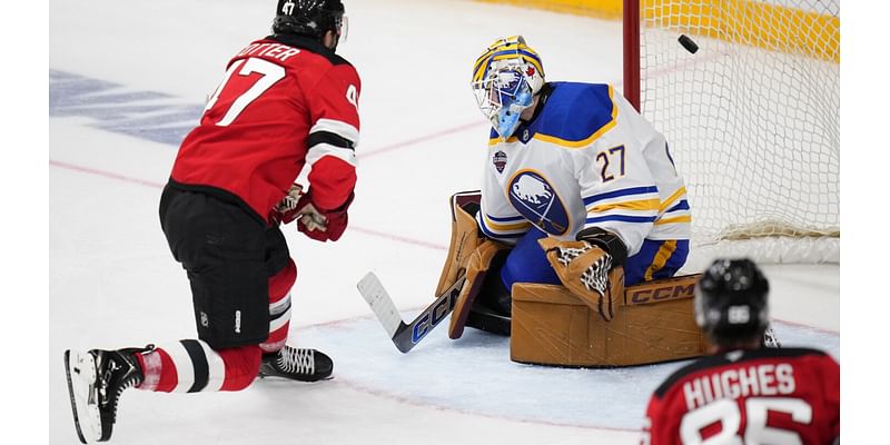 Cotter scores as Devils beat Sabres 3-1 to sweep season-opening series in Prague