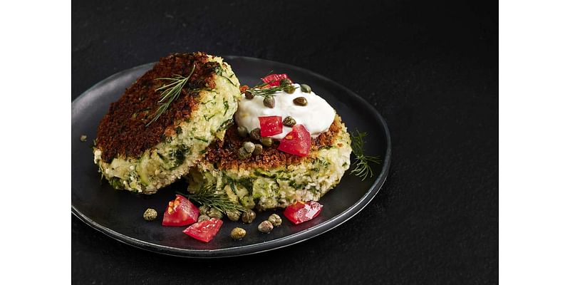 Greek Zucchini Fritters with Garlic Yogurt