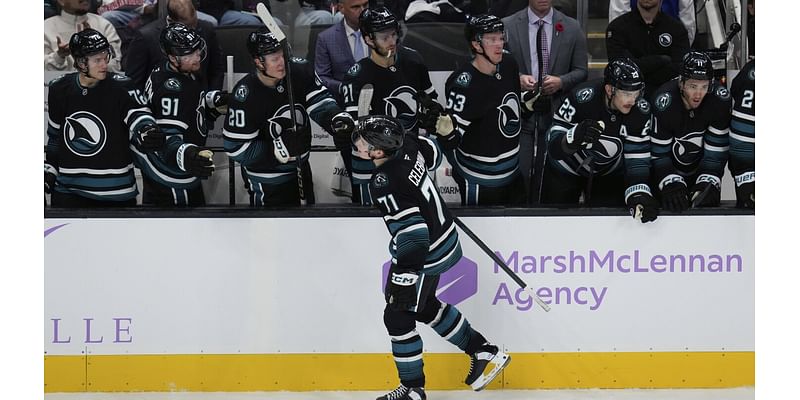 Macklin Celebrini, NHL’s youngest player, scores on Marc-Andre Fleury, league’s oldest