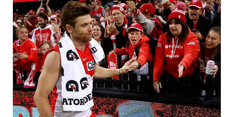 Veteran Swans defender Dane Rampe could MISS AFL grand final after ugly bump on Port Adelaide star Zak Butters