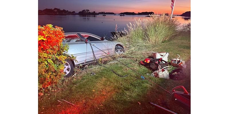 Firefighters rescue driver near Branford Point Beach