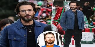 Chris Evans looks nearly unrecognizable with longer hair, bushy beard at the ‘Red One’ UK photo call