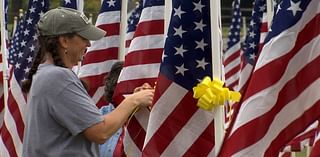 ‘We are so proud of our country’: Volunteers set up Field of Honor in Hermitage