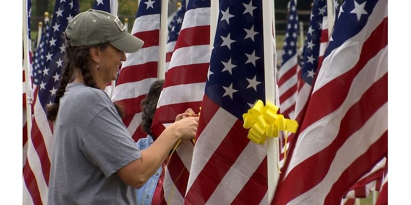 ‘We are so proud of our country’: Volunteers set up Field of Honor in Hermitage