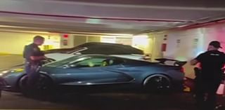 Incredible moment bumbling Corvette thief begs owner for help after getting instant karma