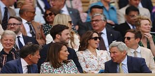 Who's who in the royal box at Wimbledon? Kate Middleton's parents, adventurer Bear Grylls and cricket star Pat Cummins watch the action on day four
