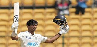 Ravindra scores century as New Zealand leads India by 299 runs at lunch on 3rd day of 1st test