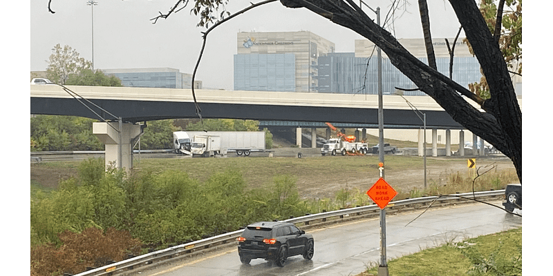 Downtown Columbus highway ramp closed after fuel leak from crashed semi