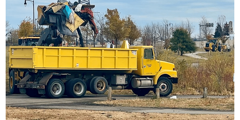 Fargo crews use bulldozers, dump trucks to clear large homeless encampment