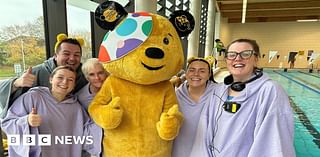 BBC team complete 25 mile Children in Need swim