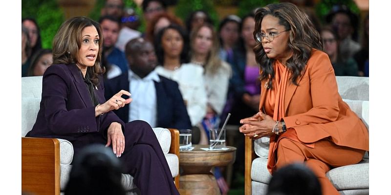 At a star-studded online rally with Oprah Winfrey, Harris discusses abortion rights, immigration and gun ownership