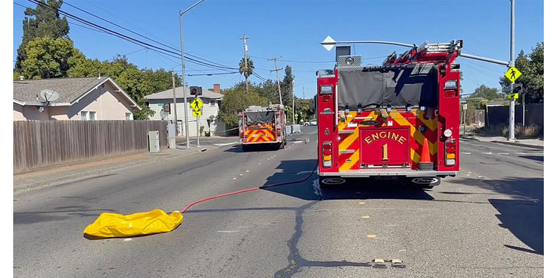 Hazmat crew cleans up mystery spill forcing street closures in Santa Rosa