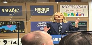 First Lady Jill Biden visits Durham to make final pitch for a Kamala Harris presidency