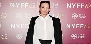 Uma Thurman is chic in a black suit at New York Film Festival premiere of Oh, Canada... as she admits warming to 'macho filmmaker' Paul Schrader after learning he's a Taylor Swift fan