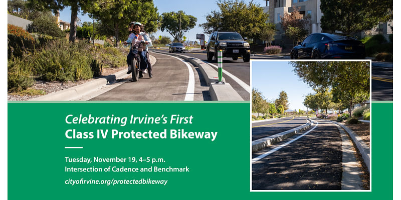 City of Irvine to Unveil First Class IV Bikeway at Cadence and Benchmark