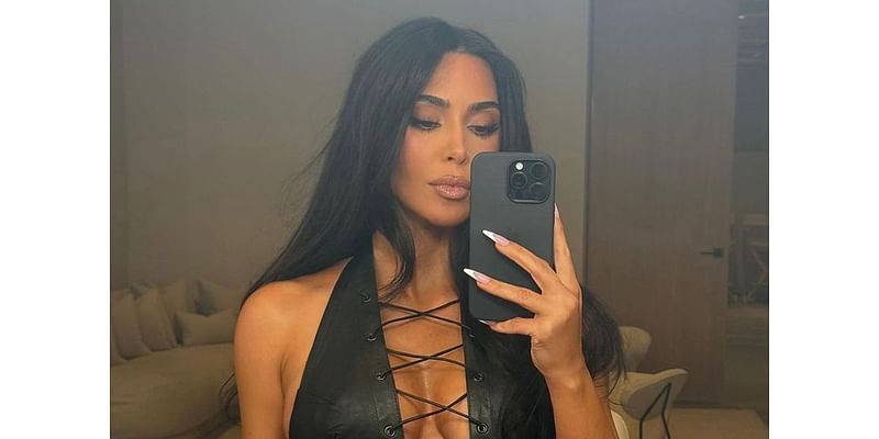 Kim Kardashian Reveals She's Actually Icing Her Back in Seductive Selfie: See Her Leather Look