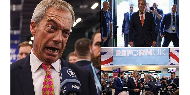 Nigel Farage vows to build an 'election-winning machine' as he arrives at Reform UK's conference with party claiming they can replace Labour in power in 2029... but he admits need to 'professionalise'