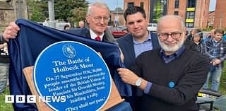 Battle of Holbeck Moor: Blue plaque to mark anti