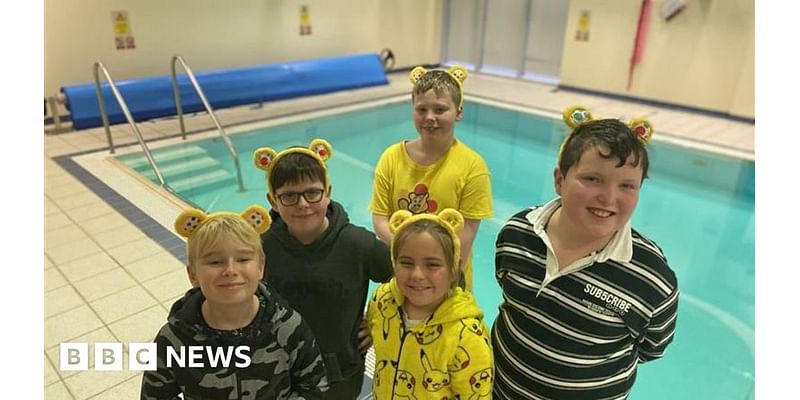 Guernsey special education school swims for Children in Need