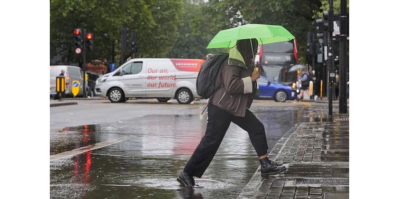 New weather warnings issued as London set to be battered by heavy rain